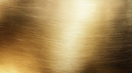 Gold metal brushed background or texture of brushed steel plate with reflections Iron plate and shinyの写真素材