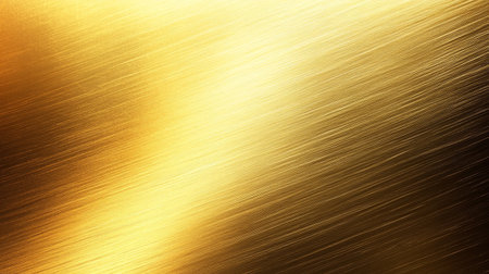 Gold metal brushed background or texture of brushed steel plate with reflections Iron plate and shinyの写真素材