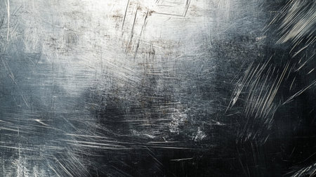 Metal texture with scratches and cracks. Abstract background and texture for design.の写真素材