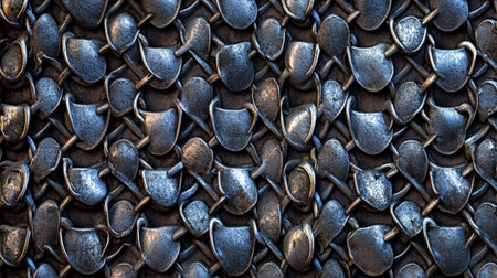 Metal background with a lot of silver shapes. 3d rendering, 3d illustration.の写真素材