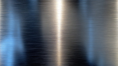 Metal background or texture of brushed steel plate with reflections Iron plate and shinyの写真素材