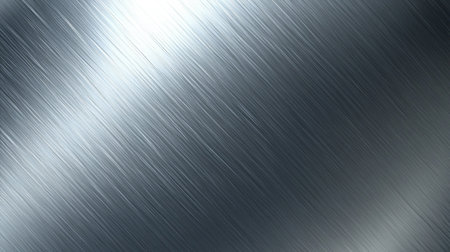 Metal background or texture of brushed steel plate with reflections Iron plate and shiny