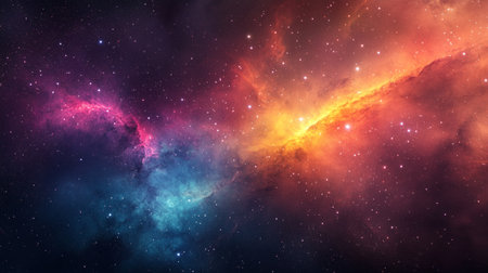Nebula and stars in deep space.