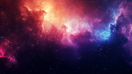 Cosmic space and stars, nebula and galaxy abstract background.