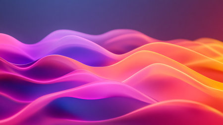 abstract colorful background with smooth wavy lines. 3d render