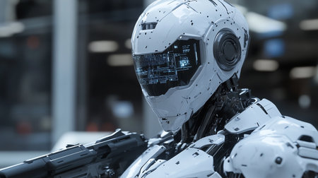 3d rendering robot humanoid in the future technology and artificial intelligence concept