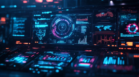 Futuristic HUD interface. Futuristic HUD interface. User interface.