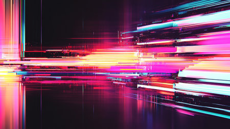 Futuristic technology background with glowing lines. 3d rendering, 3d illustration.