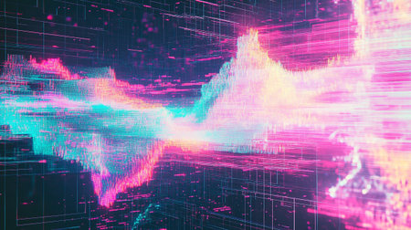 Futuristic abstract background with neon lights. 3d rendering, 3d illustration.