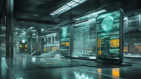 Interior of a subway station in Moscow, Russia. 3D rendering