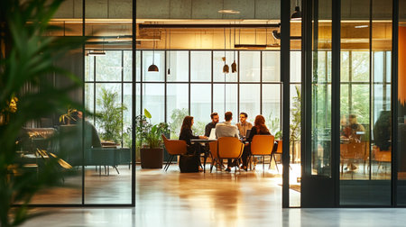 Group of business people in a meeting at office. Business people in a meeting at office