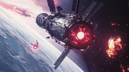 Science fiction art. 3D rendering