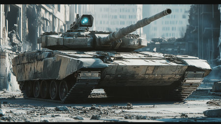 Tanks of the Soviet Army in the city of St. Petersburg.