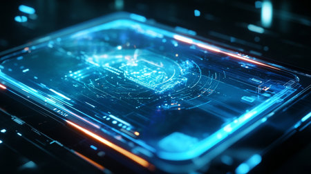 Futuristic HUD interface. Future technology concept. 3D Rendering