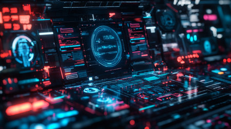 Futuristic HUD interface. Futuristic user interface. 3d renderingの写真素材