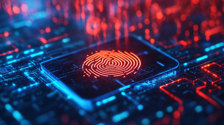 Fingerprint scan on the smartphone. The concept of security and protection of personal data.