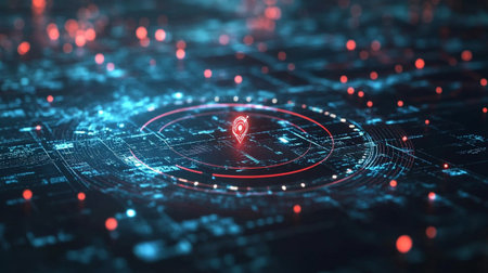 Cyber security and data protection concept. 3d rendering toned imageの写真素材