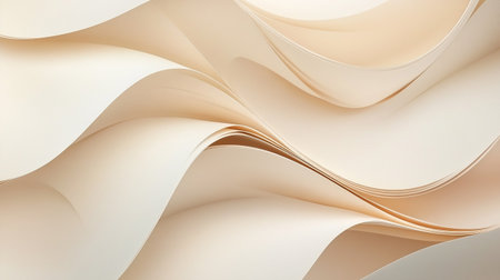 abstract background with smooth lines in beige and beige colorsの写真素材