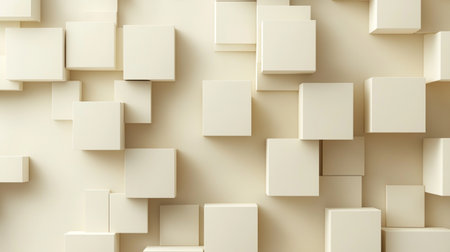 Abstract 3d rendering of geometric shapes. Design background with cubes.
