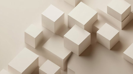 Abstract background with white cubes. 3d rendering, 3d illustration.