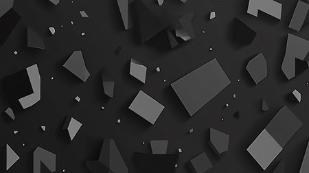 Abstract 3d rendering of chaotic particles in empty space. Futuristic background with dynamic...