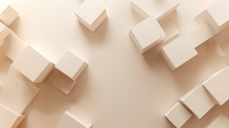 Abstract 3d rendering of geometric shapes. Beautiful background design for poster or cover.