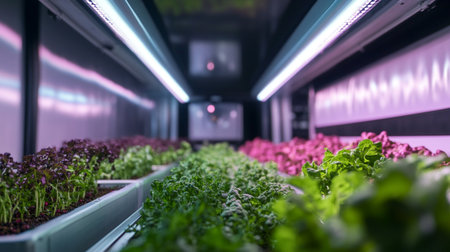 Organic hydroponic vegetable growing in hydroponic farm.