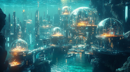 Fantasy alien city. 3d illustration. Elements of this image furnished by NASAの写真素材