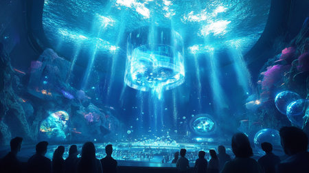 The Dubai Aquarium is one of the largest aquariums in the world.