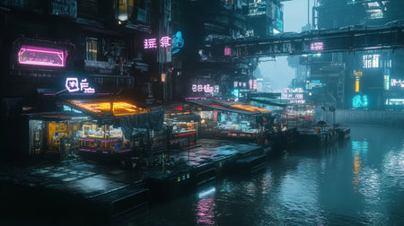 Night view of the Hong Kong cityの写真素材