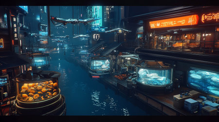 Night view of the canal and traditional japanese restaurant in Kyoto, Japanのeditorial素材