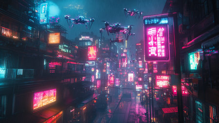 Night view of the streets of the city of Tokyo, Japan.のeditorial素材