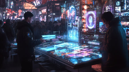 Cyberpunk nightlife in Kuala Lumpur, Malaysia