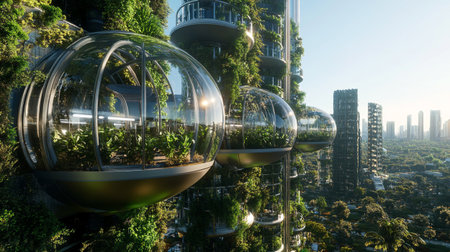 3d illustration of a modern city with skyscrapers and trees