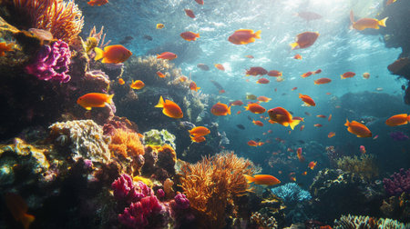 Coral and fish in the Red Sea. Egypt. Sharm El Sheikh