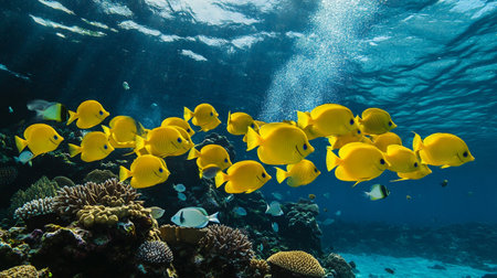 Tropical fish on coral reef in the Red Sea, Egypt