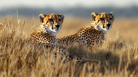 Cheetah (Acinonyx jubatus) in the savannah