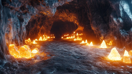 Fantasy alien cave. Digital art. 3d rendering illustration.