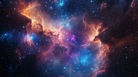 Nebula and galaxies in space. Elements of this image furnished by NASA