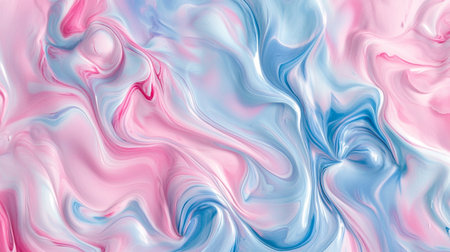abstract background with blue, pink and white paint mixing in water