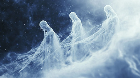 Abstract 3d rendering of particles in space.