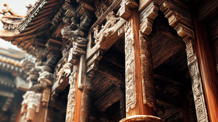 Ancient Chinese architecture in the Forbidden City, Beijing, China, Asia