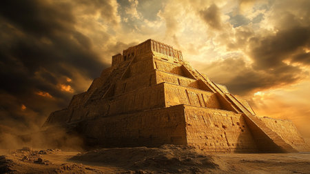 Pyramid of Khafre in Cairo, Egypt. 3D render