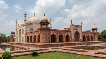 Humayun's Tomb in Agra, Uttar Pradesh, Indiaの素材
