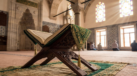 Koran - holy book of Muslims ( public item of all muslims ) in the mosqueの素材