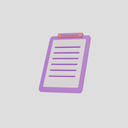 Clipboard icon. Gray background with purple. Vector illustration.の写真素材