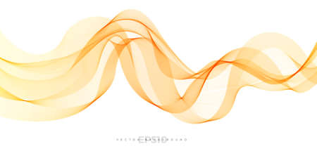 Orange color wave background for flyer, brochure, cover. Modern graphic wave, isolated element.のイラスト素材