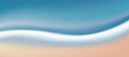 Web header background design with liquid blue and orange paint flow. 
Abstract fluid background for website, brochure, banner, poster.の写真素材