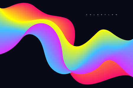 Wave vector element with abstract colorful gradient lines for website, banner and brochure, Curve flow motion illustration,
Vector lines, Modern background design.のイラスト素材