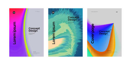 Corporate cover page design template. Abstract A4 vertical geometric illustration front page mock up...